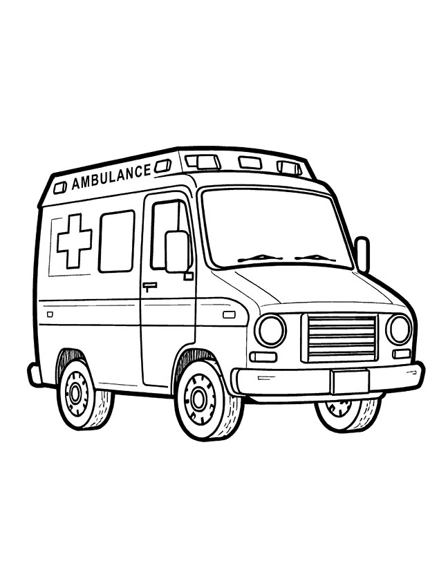 Ambulance coloring page